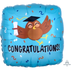 Balloon Foil 18 Inch Congratulations Grad Owl