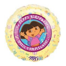 Balloon Foil 18 Inch Dora Happy Birthday