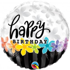 Balloon Foil 18 Inch Elegant Happy Birthday