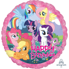 Balloon Foil 18 Inch My Little Pony Happy Birthday