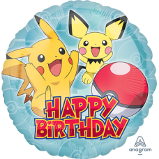 Balloon Foil 18 Inch Happy Birthday Pokemon