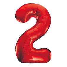 Balloon Foil 34 Inch Red Number 2 Foil