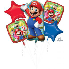 Balloon Foil Bouquet Mario Bros