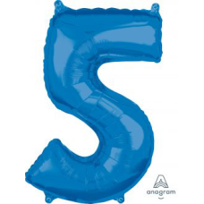 Balloon Foil 34 Inch Blue Number 5