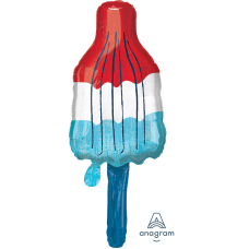Balloon Foil Super Shape Red White and Blue Popsicle