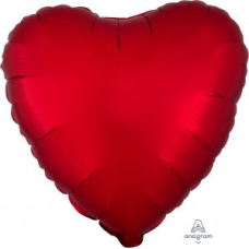 Balloon Foil 19 Inch Heart Satin Luxe Sangria 