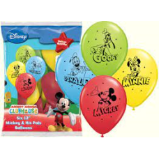 Balloon Latex Pack of 6 Mickey Mouse Clubhouse