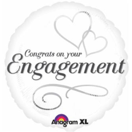 Balloon Foil 18 Inch 2 Hearts Engagement