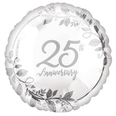 Balloon Foil 18 Inch Happy 25 Anniversary