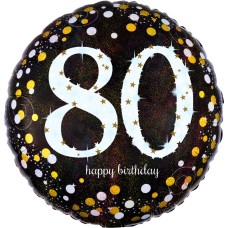 Balloon Foil 18 Inch Happy 80th Birthday