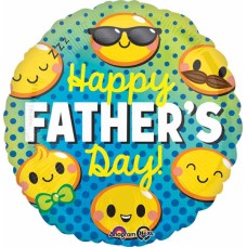 Balloon Foil 18 Inch Happy Father's Day Emoticons