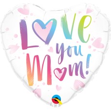 Balloon Foil 18 Inch Love You Mom Heart