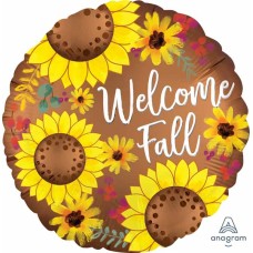 Balloon Foil 18 Inch Welcome Fall Sunflower