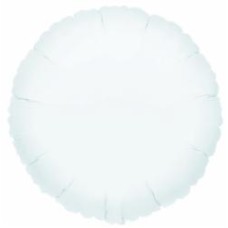 Balloon Foil 19 Inch Circle Metallic White