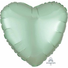 Balloon Foil 19 Inch Heart Satin Mint Green