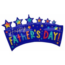 Balloon Foil Super Shape Happy Father's Day Star Banner