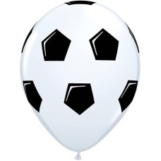 Balloon Latex 11 Inch Fashion Soccer Ball  White/Black