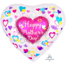 Balloon Foil Super Shape Happy Mother's Day Heart