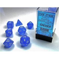 Dice Frosted 7-Die Set Blue/White