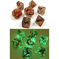 Dice Nebula 7-Die Set Copper Matrix/Orange