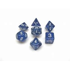 Dice Koplow Glitter Polyhedral 7pc Set Blue